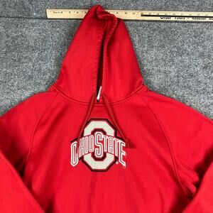 GS Ohio State Hoodie Mens Size L Red NCAA Graphic Pullover Fleece College Sports